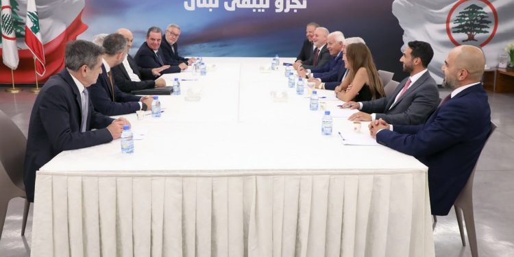 سمير جعجع ووفد من شراكة النهضة اللبنانية الأميركية